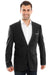 Mens Black Blazer - Men's Two Button Summer Linen Blazer in Black