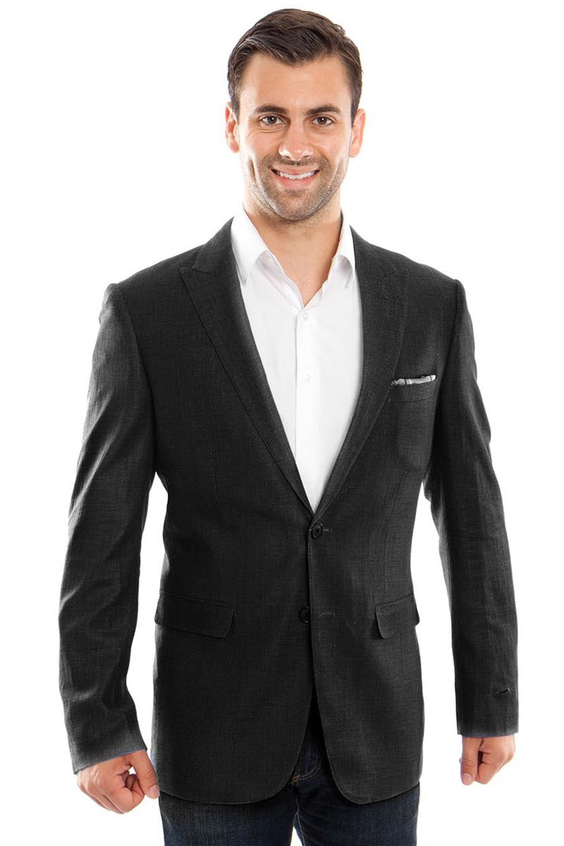 Black Linen Blazer Mens