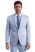 Mens Easter Suit - Jacket and Pants in Summer Color Light Blue One Button Modern Fit Light Weight