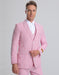 Mens Vested Summer Seersucker Suit in Red Pinstripe