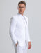 Mens Vested Summer Seersucker Suit in White Pinstripe