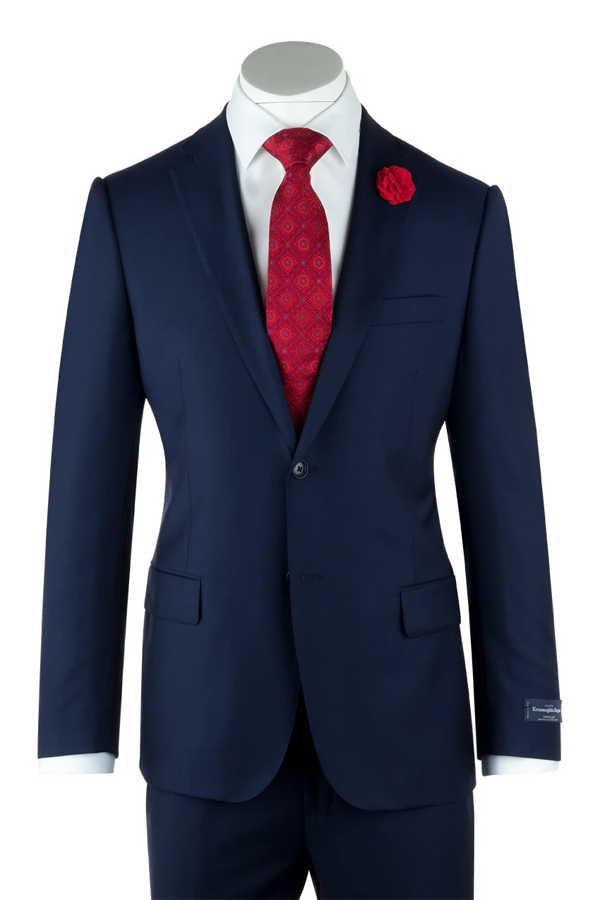 Luxury Slim Fit Cobalt Blue Suit – Porto Style by Ermenegildo Zegna