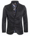 Men's Western Black Blazer Slim Fit Shiny Finish Sport Coat for Weddings, Prom & Formal Events