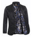 Men's Western Black Blazer Slim Fit Shiny Finish Sport Coat for Weddings, Prom & Formal Events