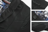 Men's Western Black Blazer Slim Fit Shiny Finish Sport Coat for Weddings, Prom & Formal Events