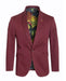 Men's Burgundy Blazer Slim Fit Sport Coat for Weddings, Proms & Special Occasions