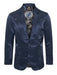 Men's Western Navy Blazer Slim Fit Shiny Finish Sport Coat for Weddings, Prom & Formal Events