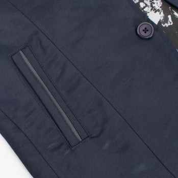Men's Western Navy Blazer Slim Fit Shiny Finish Sport Coat for Weddings, Prom & Formal Events