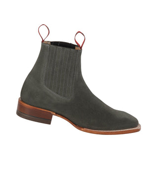 Grey Suede Square Toe Boots - Image 2