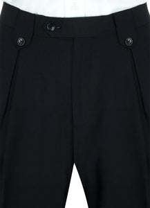 Tiglio Rosso Men’s Choclate Brown 3 Piece Suit –Double Breasted Vest with Classic Fit 100% Wool Super 150's Fabric - Pleated Pants