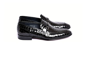 C01707-3470BC Croco Leather with Buckle-Black - Image 2