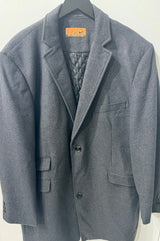 Enzo Topcoat Charcoal Wool & Cashmere Blend