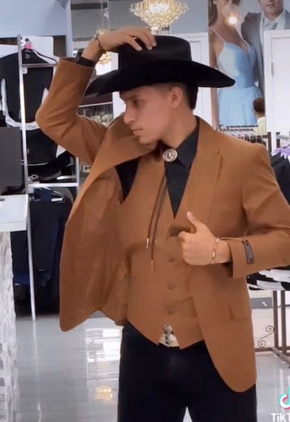 Western Suits For Wedding - Western Tuxedo - Rust Cowboy tuxedo