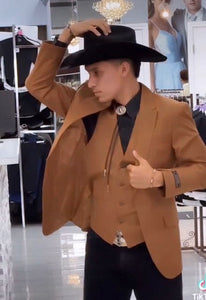 Western Suits For Wedding - Western Tuxedo - Rust Cowboy tuxedo
