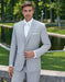 Men's Designer Grenada 2 Button Peak Lapel Tuxedo Suit in Light Grey by Dingo