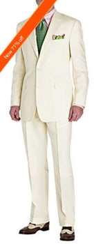 Men's Suit Ivory 2 Button Style Perfect For Wedding
