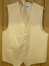 IVORY GROOMSMEN DRESS TUXEDO WEDDING Vest ~ Waistcoat ~ Waist coat & TIE SET Buy 10 of same color Tie For $25 Each - Men's Neck Ties - Mens Dress Tie - Trendy Mens Ties