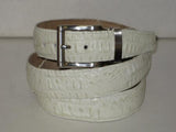 Men's Genuine Authentic Cream ~ Ivory ~ Off White Crocodile ~ World Best Alligator ~ Gator Cinturon De Cocodrilo