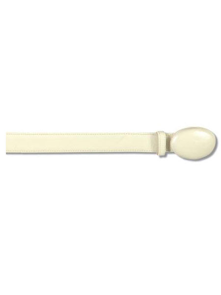 Los Altos Cream ~ Ivory ~ Off White All-Over Genuine Deer Belt