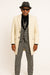 Ivory Overcoat Carmel Zhao Mens 3/4 Length Top Coat - Single Breasted Carcoat