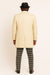 Ivory Overcoat Carmel Zhao Mens 3/4 Length Top Coat - Single Breasted Carcoat