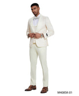 Ivory Tuxedo Dinner Jacket Wide Velvet Groom Tuxedo Jacket - Prom Blazer