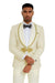 2025 Ivory and Gold 2pc Men's Suit by Tazzio