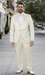 Men’s Ivory Floral Tuxedo with Wide Shawl Lapel | Wedding & Prom Wear