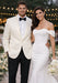 Ivory Paisley Shawl Lapel Tuxedo Jacket – Elegant Men’s Wedding & Prom Wear