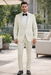 Men’s Ivory Slim Fit Tuxedo | Peak Framed Lapel Wedding Suit