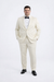 Men’s Ivory Slim Fit Tuxedo | Peak Framed Lapel Wedding Suit