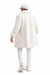 Ivory Faux Fur Coat - Off White Color Cream Mens Coat - Single Breasted
