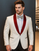 Mens Dinner Jacket Mens Ivory Maroon Shawl Lapel One Button Cheap Priced Designer Fashion Dress Casual Blazer On Sale Blazer