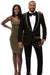 Men's Velvet Wedding & Prom Tuxedo Jacket in Black with Gold Rhinestones