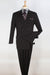 Apollo King "1920's Double Breasted Gangster Pinstripe Suit for Men - Black"