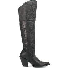 Dan Post Womens Jilted Black 20 Snip Toe Over-the-Knee Zipper Boot