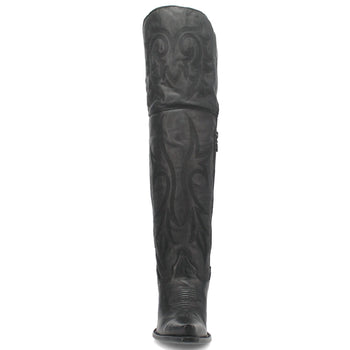 Dan Post Womens Jilted Black 20 Snip Toe Over-the-Knee Zipper Boot - Image 3