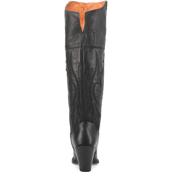 Dan Post Womens Jilted Black 20 Snip Toe Over-the-Knee Zipper Boot - Image 5