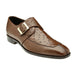 Belvedere Josh Single Monkstrap Ostrich Dress Shoe – Brown