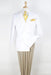 Apollo King Designer Brand Mens Classic Fit Double Breasted Sport Coat Blazer in White