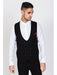 KELLY - Black Double Breasted Waistcoat