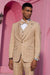 Tan Suits For Wedding - Tan Groomsmen Suits - Tan Peak Lapel Tuxedo