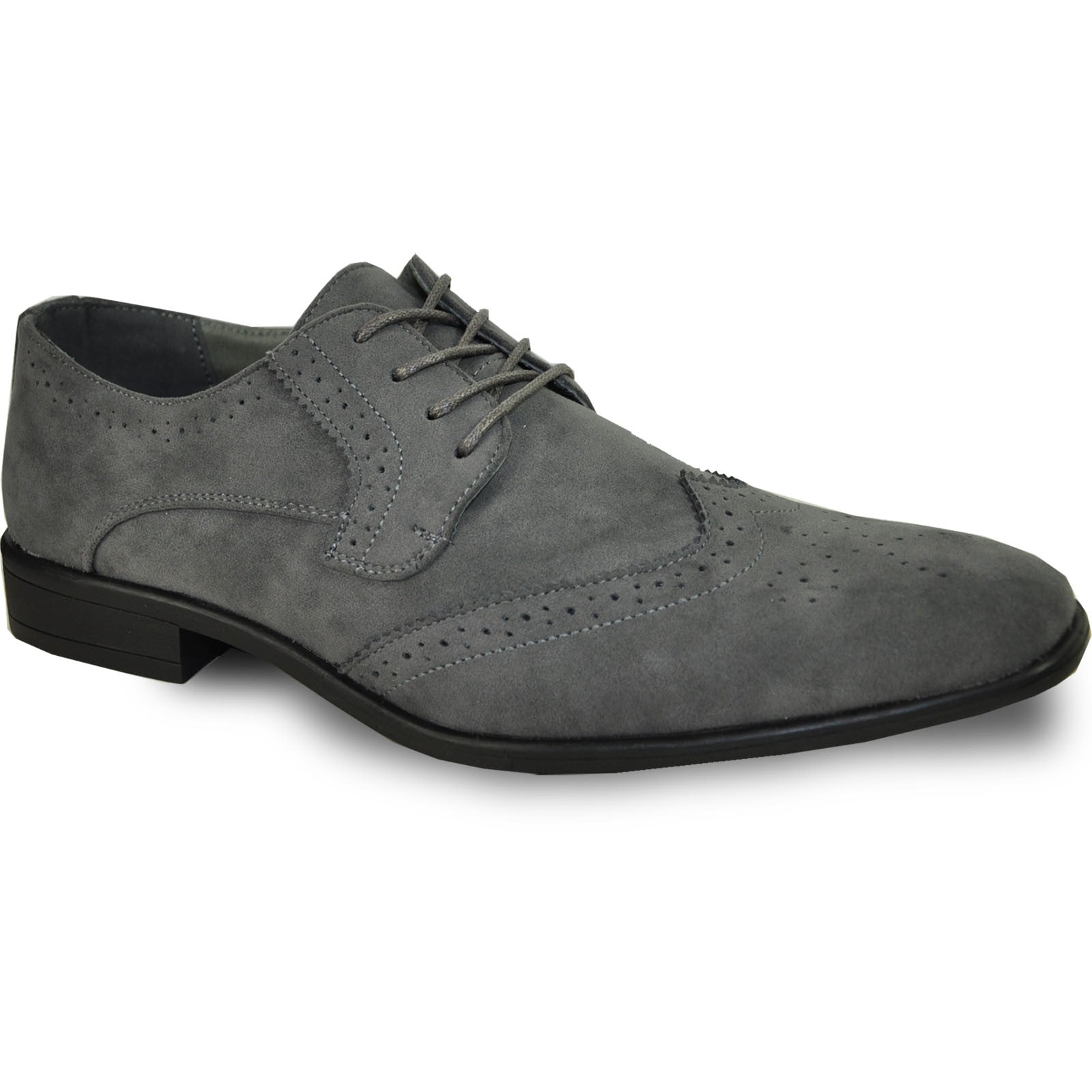 men's grey dress shoes Ariston Mens Gray Oxford Lace-up Leather Dress Shoes, 11