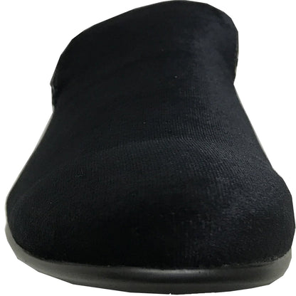 Bravo Mens Modern Slip On Velvet Tuxedo Loafer in Black - Men's Dress Shoes