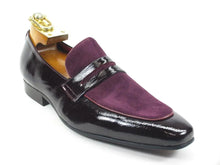Carrucci KS1377-12SC Patent Leather Loafer in Plum Black