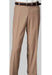 Men'S Flat Front Khaki ~ Tan Slim Fit Men'S Tapered Men'S Dress Pants Unhemmed Unfinished Bottom