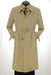 VINTC 482AFZ All Weather Men's Dress Coat Full Length Trench Coat ~ Rain Coat Khaki ~ Tan ~ Beige Long Style