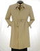 VINTC 482AFZ All Weather Men's Dress Coat Full Length Trench Coats ~ Rain Coat Khaki ~ Tan ~ Beige Long Style
