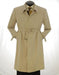VINTC 482AFZ All Weather Men's Dress Coat Full Length Trench Coat ~ Rain Coats Khaki ~ Tan ~ Beige Long Style