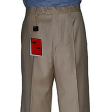 Men's Camel ~ Khaki ~ Tan Single-pleat  Pants unhemmed unfinished bottom - Cheap Priced Dress Slacks For Men On Sale